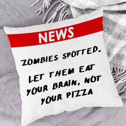 HOUZZCODE White & Black Set of 2 Quirky Square Cushion Covers image 2