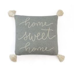 Pluchi Grey Melange & White Square Cotton Cushion Covers-23
