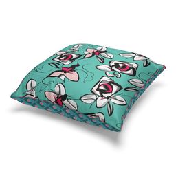BIANCA Set of 5  Digital Printed Reversible Silk Linen Square Cushion Covers image 3