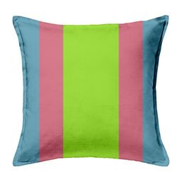 HOUZZCODE Green & Pink Set of 2 Floral Square Cushion Covers image 3