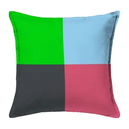 HOUZZCODE Green & Pink Set of 2 Abstract Square Cushion Covers image 4