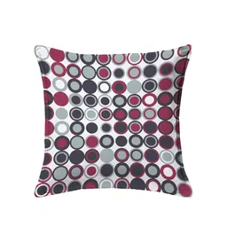 HOUZZCODE Set Of 2 White & Grey Geometric Square Cushion Covers image 4