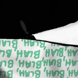 HOUZZCODE Set of 2 Green & White Printed Square Cushion Covers image 4