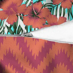 HOUZZCODE Multicoloured Set of 2 Floral Square Cushion Covers image 2