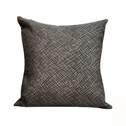 Good Vibes Grey & Cream-Coloured 5 Pieces Abstract Jacquard Square Cushion Covers image 4