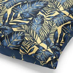 BIANCA Navy Blue & Gold-Toned Set of 2 Abstract Square Cushion Covers image 3