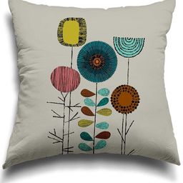 homewards Grey & Brown Set of 5 Abstract Satin Square Cushion Covers image 4