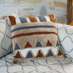 SANSKRUTIHOMES Brown & White Embroidered Square Cushion Covers-30