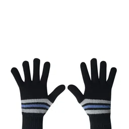 LOOM LEGACY Men Patterned Winter Acrylic Woollen Hand Gloves-image-69
