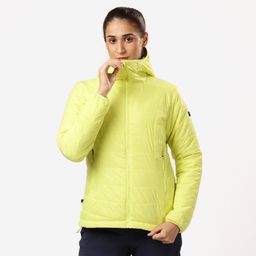 Women Warm Puffer Jacket with hood for mountain trekking- MT100 -5°C - Yellow-image-58