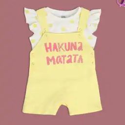Printed Top & Dungaree Set-image-3