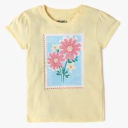Girls Floral Print Slim Fit Round-Neck T-Shirt-image-64