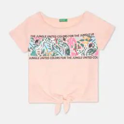 Leaf Print Round-Neck T-Shirt-picture-31