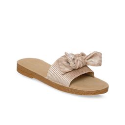 Monrow Women Beige Solid Open Toe Flats-58