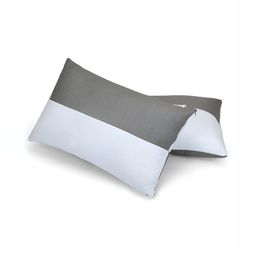 AVI White & Grey 2 Pieces Fibre Filled Breathable Sleep Pillow-picture-8