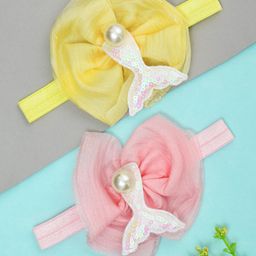 FUNKRAFTS Girls Set of 2 Bow Hairband-19