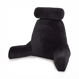Pum Pum Black Fibre Filled Ultra Soft Therapedic Pillow With Detachable Bolster-image-41