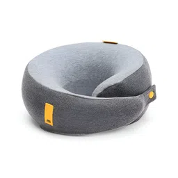 MOKOBARA Grey Memory Foam Filled Cotton Breathable Travel Pillow-48