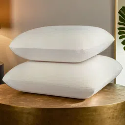 Sleepsia Pack Of 2 White Solid Memory Foam Sleep Pillow-15