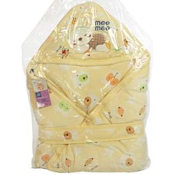 MeeMee Kids Yellow Printed Pure Cotton Wrapper Blanket-picture-16
