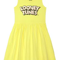 Looney Tunes by Wear Your Mind Yellow Pure Cotton Dress-picture-25