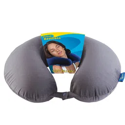 Travel Blue Grey Solid U Shaped Memory Foam Pillow-8