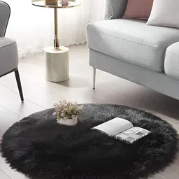Cottonfry Black No Shredding Woollen Carpet-19