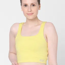 Silvertraq Yellow Workout Bra-Lightly Padded W276CYXS-picture-17