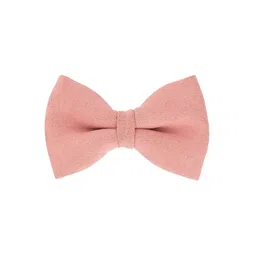 The Tie Hub Men Pink & Black Solid Bow Tie-picture-44