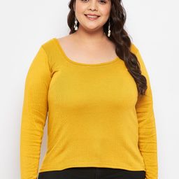 CLORA CREATION PLUS Scoop Neck Long Sleeves Top-picture-55