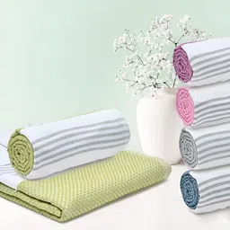 The Better Home Green Cotton 500 GSM Bath Towel-image-21