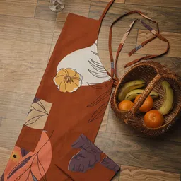 Dhrohar 2 Pieces Brown Printed Pure Cotton Apron With Kitchen Towel-image-77