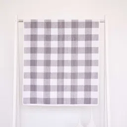Ariana Purple Checked 600 GSM Cotton Bath Towel-25