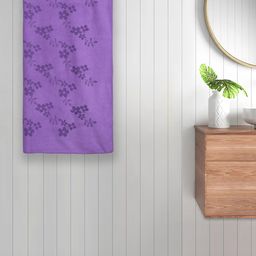 FABINALIV Purple Floral Printed 420 GSM Cotton Bath Towel-image-57