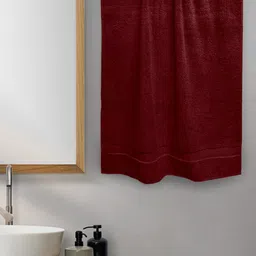 Aura Maroon Solid Cotton 650 GSM Bath Towel-9