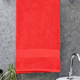 BOMBAY DYEING Red Solid 650 GSM Cotton Bath Towel-image-93