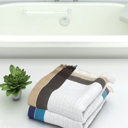 Athom Trendz Multi Set of 2 Cotton Bath Towels-77