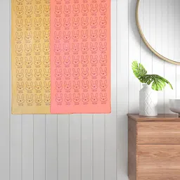 FABINALIV Kids Peach & Mustard 2 Pieces Printed Cotton Bath Towels-image-9
