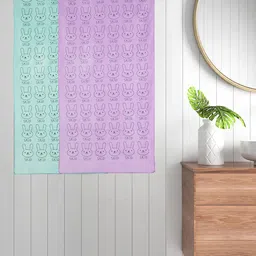 FABINALIV Kids Purple & Green 2 Pieces Printed Cotton 300 GSM Bath Towel-image-62
