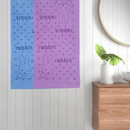 FABINALIV Kids Purple & Blue 2 Pieces Printed Cotton 300 GSM Bath Towel-image-66