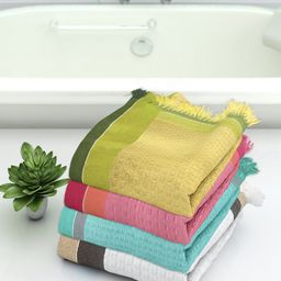 Athom Trendz Pack of 4 Cotton Lightweight Quick-Dry & High Absorbant Bath Towel-94