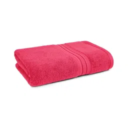 MYTRIDENT Pink Striped Cotton 500 GSM Bath Towel-picture-16