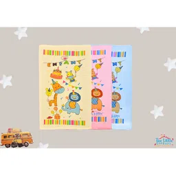 The Little Lookers Infant Kids Set Of 3 Printed 354 GSM Bath Towels-16