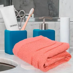Kuber Industries Orange & Blue 4 Pieces Face Towel-23