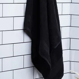 SPACES Day2Day Black 400 GSM Pure Cotton Bath Towel-image-43