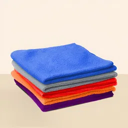 UMAI Brown & Orange 5 Pieces 340 GSM Bath Towels-1