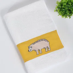 Fabindia White Printed 270 GSM Cotton Bath Towel-image-26