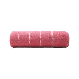 MYTRIDENT Rose & White Striped Cotton 400 GSM Bath Towel-54