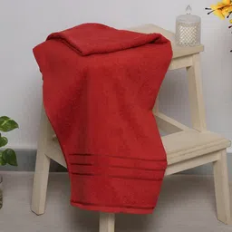Monte Carlo Red Cotton 350 GSM Bath Towel-13