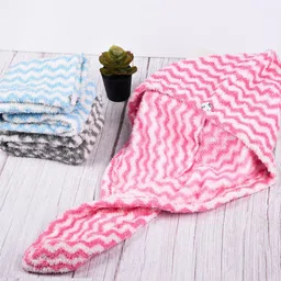 Kuber Industries Pink 3 Pieces Hair Wrapper 380 GSM-72